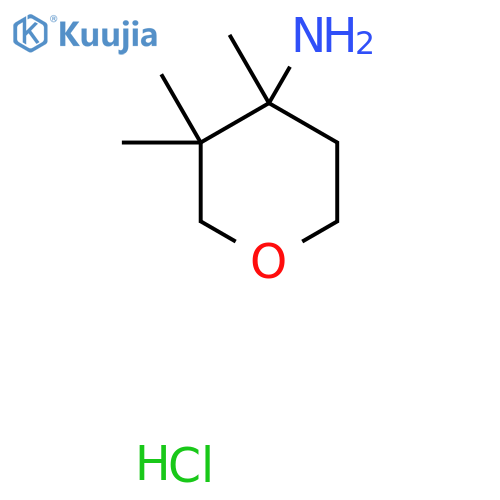 3,3,4-trimethyloxan-4-amine hydrochloride structure