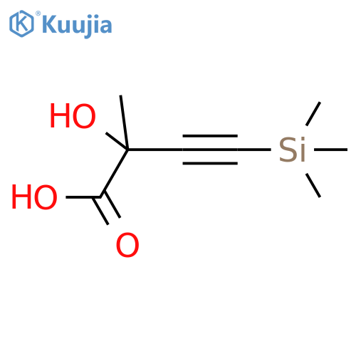 2-hydroxy-2-methyl-4-(trimethylsilyl)but-3-ynoic acid structure