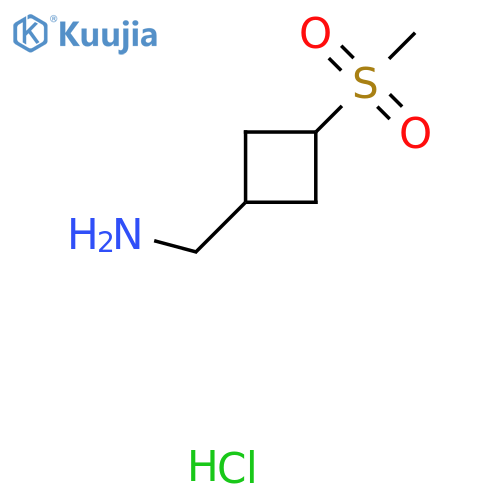 (3-Methylsulfonylcyclobutyl)methanamine;hydrochloride structure