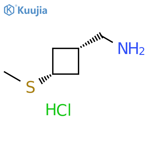 rac-1-(1s,3s)-3-(methylsulfanyl)cyclobutylmethanamine hydrochloride, cis structure