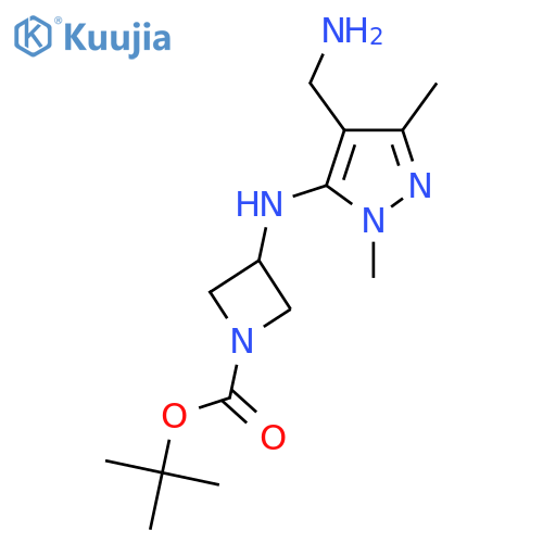 Tert-butyl 3-[[4-(aminomethyl)-2,5-dimethylpyrazol-3-yl]amino]azetidine-1-carboxylate structure
