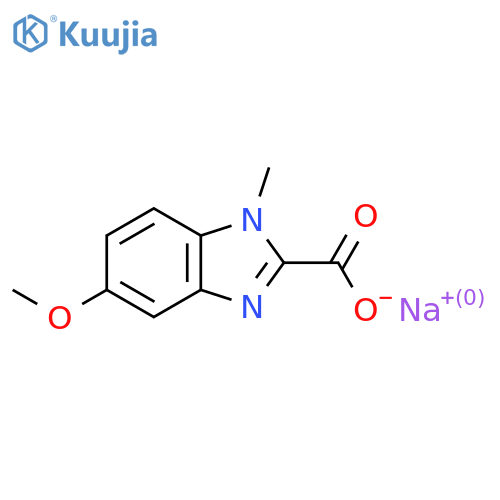 sodium 5-methoxy-1-methyl-1H-1,3-benzodiazole-2-carboxylate structure