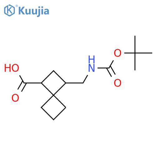 3-({(tert-butoxy)carbonylamino}methyl)spiro3.3heptane-1-carboxylic acid, Mixture of diastereomers structure