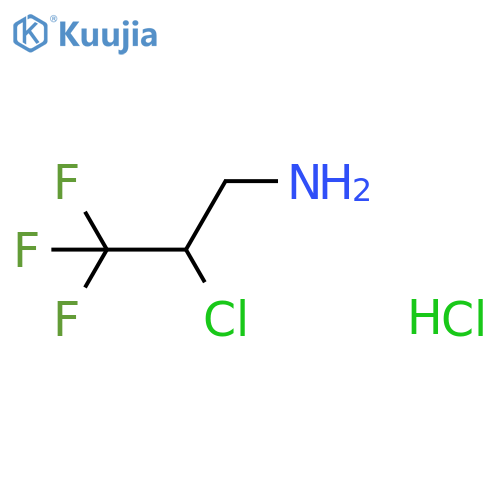2-Chloro-3,3,3-trifluoropropan-1-amine hydrochloride structure