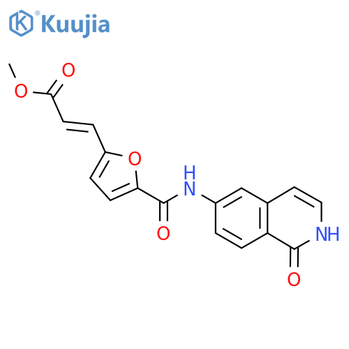 Methyl (E)-3-[5-[(1-oxo-2H-isoquinolin-6-yl)carbamoyl]furan-2-yl]prop-2-enoate structure