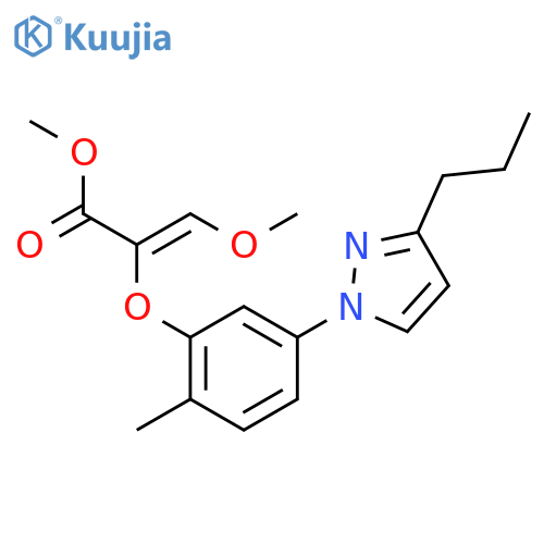 methyl (2Z)-3-methoxy-2-2-methyl-5-(3-propyl-1H-pyrazol-1-yl)phenoxyprop-2-enoate structure
