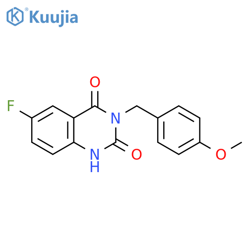 6-Fluoro-3-[(4-methoxyphenyl)methyl]-2,4(1H,3H)-quinazolinedione structure