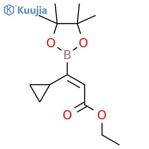 ethyl (2Z)-3-cyclopropyl-3-(4,4,5,5-tetramethyl-1,3,2-dioxaborolan-2-yl)prop-2-enoate structure