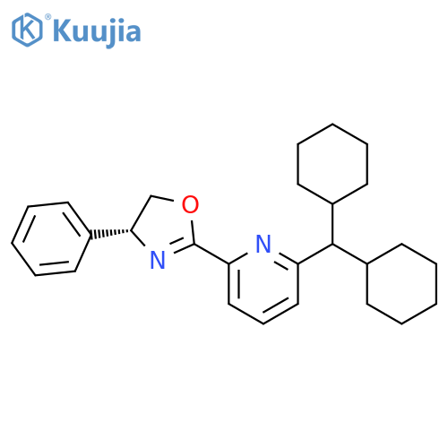(R)-2-(6-(Dicyclohexylmethyl)pyridin-2-yl)-4-phenyl-4,5-dihydrooxazole structure