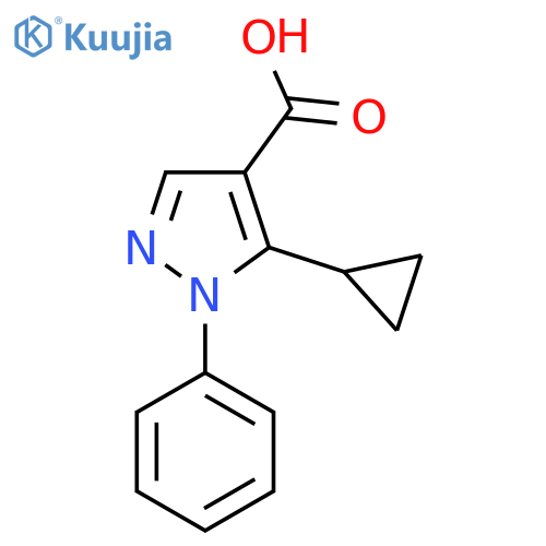 5-cyclopropyl-1-phenyl-1H-pyrazole-4-carboxylic acid structure