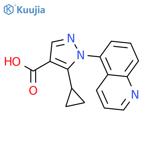 1H-Pyrazole-4-carboxylicacid, 5-cyclopropyl-1-(5-quinolinyl)- structure