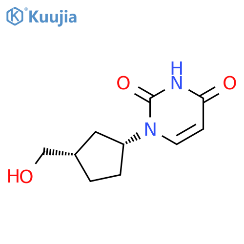 2,4(1H,3H)-Pyrimidinedione, 1-[(1R,3S)-3-(hydroxymethyl)cyclopentyl]- structure