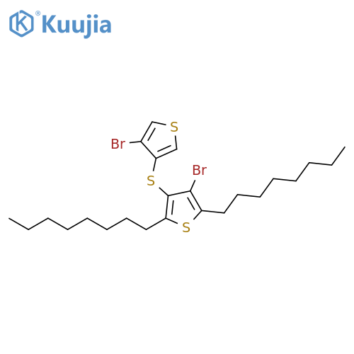 Thiophene, 3-bromo-4-[(4-bromo-3-thienyl)thio]-2,5-dioctyl- structure