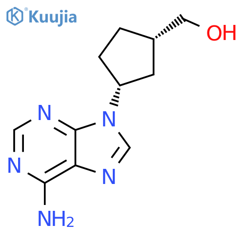 Cyclopentanemethanol, 3-(6-amino-9H-purin-9-yl)-, (1S,3R)- structure