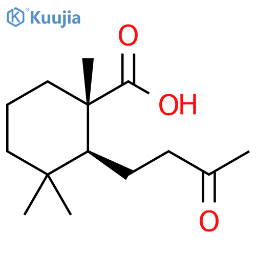 Cyclohexanecarboxylic acid, 1,3,3-trimethyl-2-(3-oxobutyl)-, (1S,2S)- structure