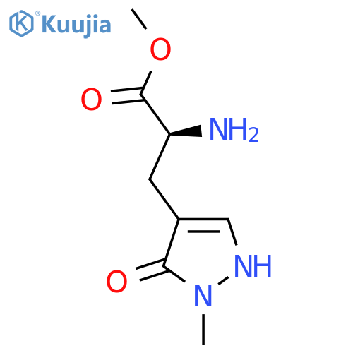 methyl (2S)-2-amino-3-(5-hydroxy-1-methyl-1H-pyrazol-4-yl)propanoate structure