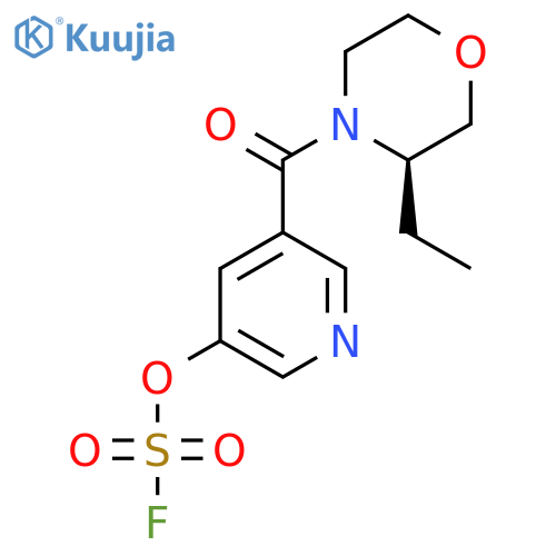(3R)-3-Ethyl-4-(5-fluorosulfonyloxypyridine-3-carbonyl)morpholine structure