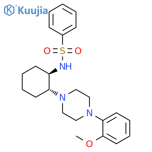 Benzenesulfonamide, N-[(1R,2R)-2-[4-(2-methoxyphenyl)-1-piperazinyl]cyclohexyl]- structure