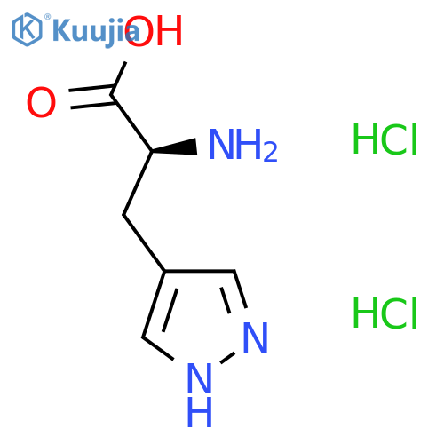 (2S)-2-amino-3-(1H-pyrazol-4-yl)propanoic acid dihydrochloride structure