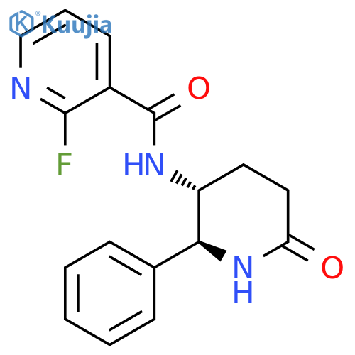 2-Fluoro-N-[(2S,3R)-6-oxo-2-phenylpiperidin-3-yl]pyridine-3-carboxamide structure