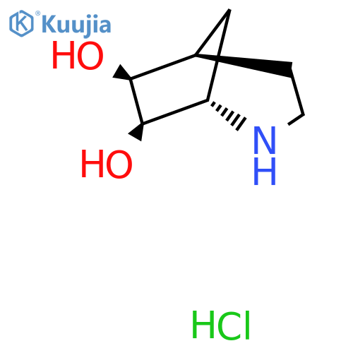 rac-(1R,5S,6R,7S)-2-azabicyclo3.2.1octane-6,7-diol hydrochloride structure