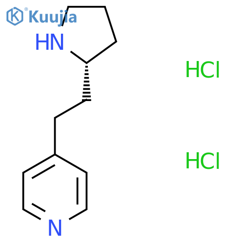 4-{2-(2S)-pyrrolidin-2-ylethyl}pyridine dihydrochloride structure