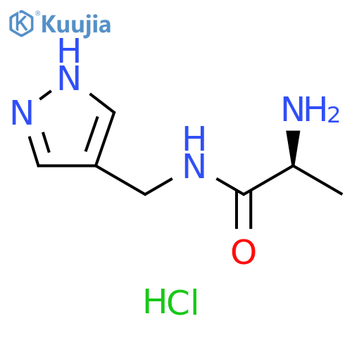 (2S)-2-amino-N-(1H-pyrazol-4-yl)methylpropanamide dihydrochloride structure