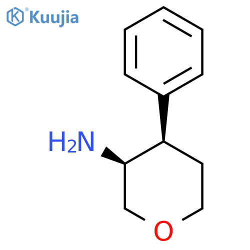 rac-(3R,4S)-4-phenyloxan-3-amine structure