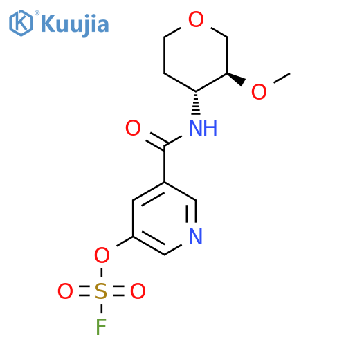 3-Fluorosulfonyloxy-5-[[(3S,4R)-3-methoxyoxan-4-yl]carbamoyl]pyridine structure