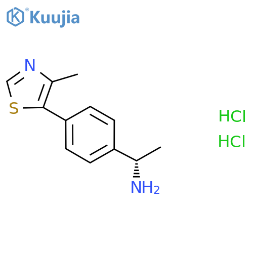 (1S)-1-4-(4-methyl-1,3-thiazol-5-yl)phenylethan-1-amine dihydrochloride structure