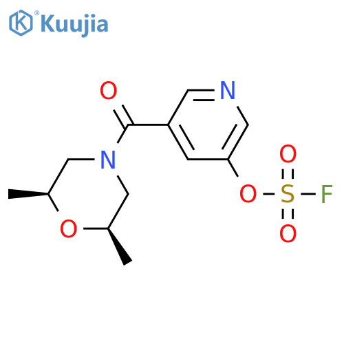 5-[(2R,6S)-2,6-dimethylmorpholine-4-carbonyl]pyridin-3-yl sulfurofluoridate structure