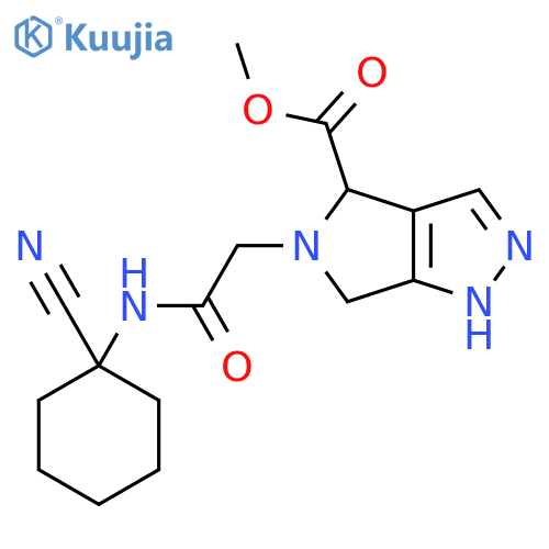 methyl 5-{[(1-cyanocyclohexyl)carbamoyl]methyl}-2H,4H,5H,6H-pyrrolo[3,4-c]pyrazole-4-carboxylate structure