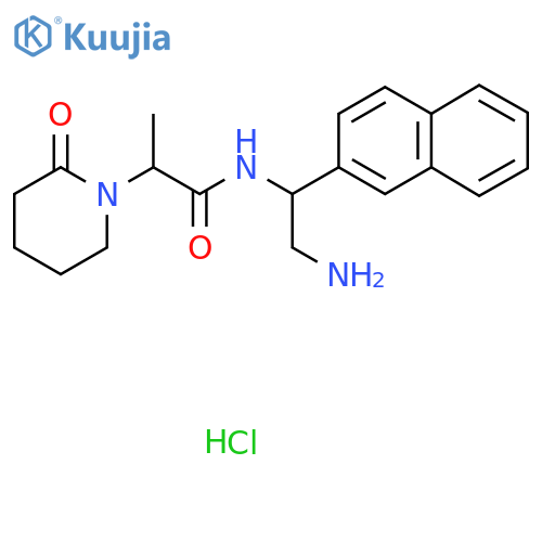 N-[2-amino-1-(naphthalen-2-yl)ethyl]-2-(2-oxopiperidin-1-yl)propanamide hydrochloride structure