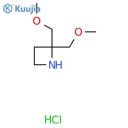 2,2-bis(methoxymethyl)azetidine hydrochloride structure