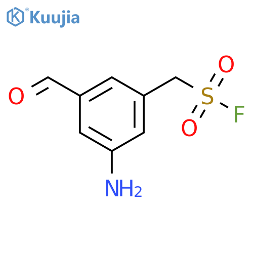 (3-Amino-5-formylphenyl)methanesulfonyl fluoride structure