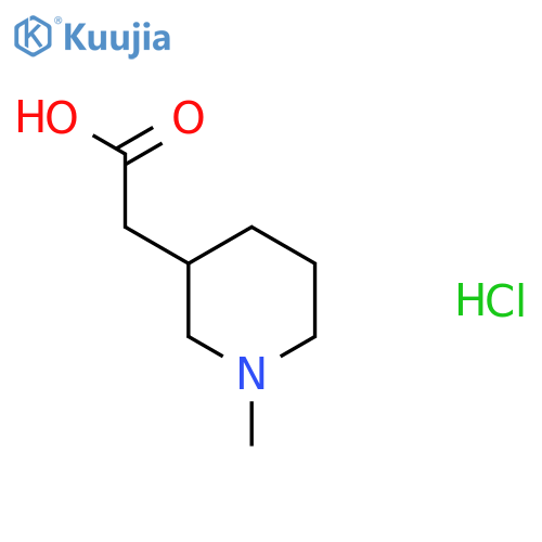 2-(1-methylpiperidin-3-yl)acetic acid hydrochloride structure