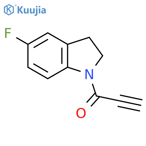 1-(5-fluoro-2,3-dihydro-1H-indol-1-yl)prop-2-yn-1-one structure