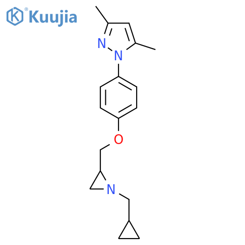 1-[4-[[1-(Cyclopropylmethyl)aziridin-2-yl]methoxy]phenyl]-3,5-dimethylpyrazole structure