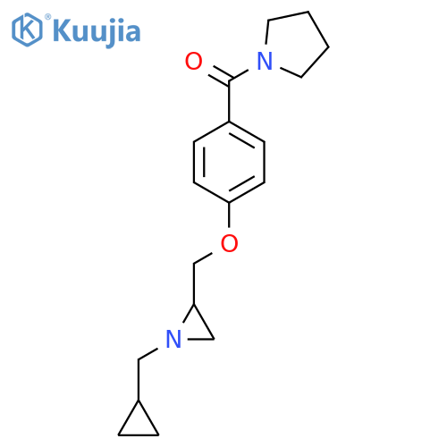 [4-[[1-(Cyclopropylmethyl)aziridin-2-yl]methoxy]phenyl]-pyrrolidin-1-ylmethanone structure