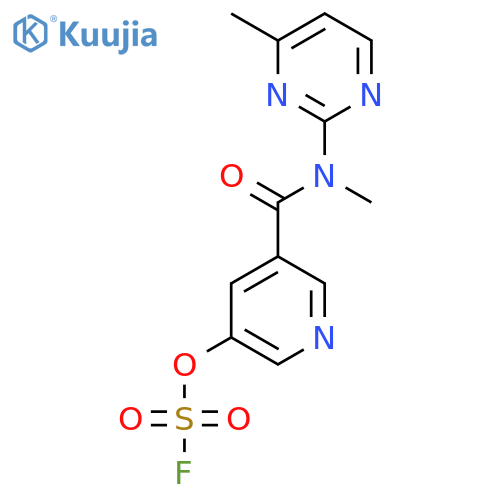 5-[Methyl(4-methylpyrimidin-2-yl)carbamoyl]pyridin-3-yl sulfurofluoridate structure