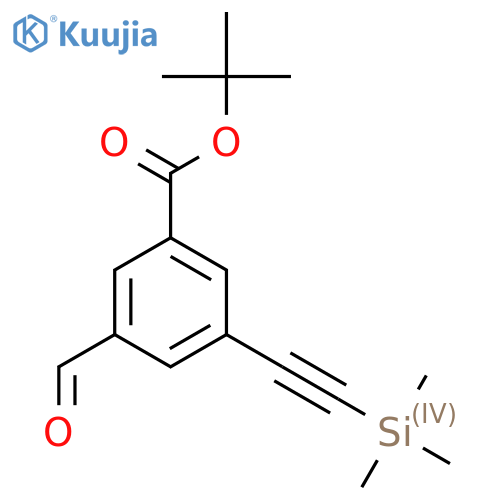 Tert-butyl 3-formyl-5-[2-(trimethylsilyl)ethynyl]benzoate structure
