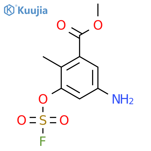 Methyl 5-amino-3-[(fluorosulfonyl)oxy]-2-methylbenzoate structure