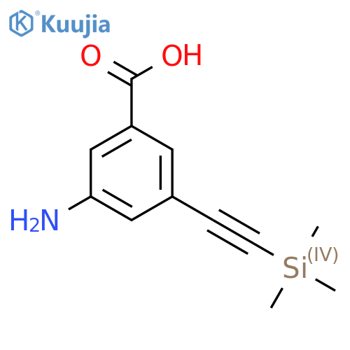 3-Amino-5-[2-(trimethylsilyl)ethynyl]benzoic acid structure