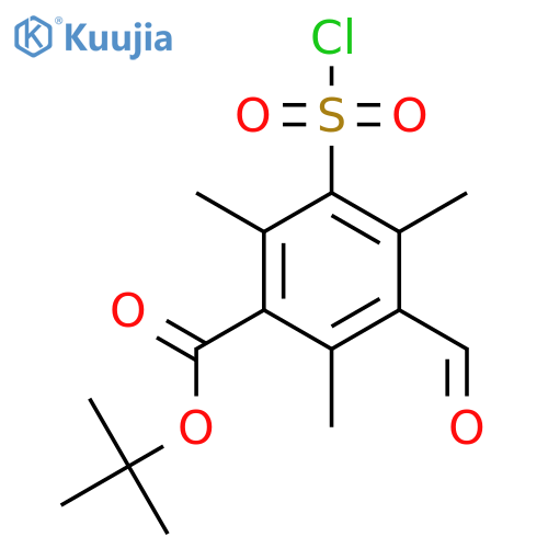 Tert-butyl 3-(chlorosulfonyl)-5-formyl-2,4,6-trimethylbenzoate structure