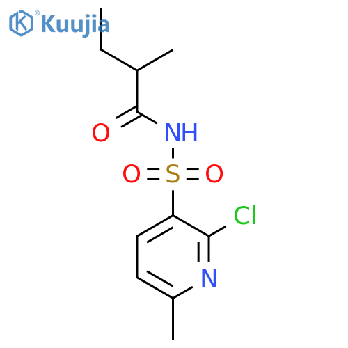 N-(2-Chloro-6-methylpyridin-3-yl)sulfonyl-2-methylbutanamide structure