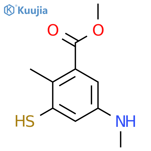 Methyl 2-methyl-5-(methylamino)-3-sulfanylbenzoate structure