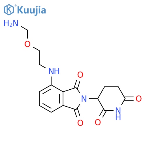 4-{[2-(aminomethoxy)ethyl]amino}-2-(2,6-dioxopiperidin-3-yl)-2,3-dihydro-1H-isoindole-1,3-dione structure