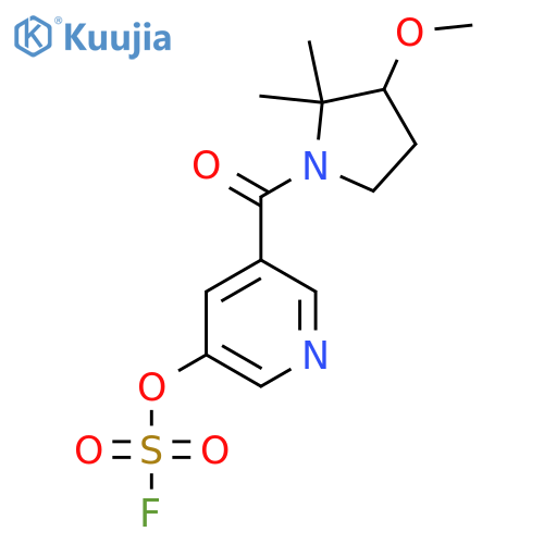 3-Fluorosulfonyloxy-5-(3-methoxy-2,2-dimethylpyrrolidine-1-carbonyl)pyridine structure