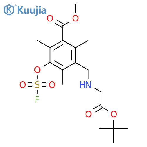 Methyl 3-({[2-(tert-butoxy)-2-oxoethyl]amino}methyl)-5-[(fluorosulfonyl)oxy]-2,4,6-trimethylbenzoate structure