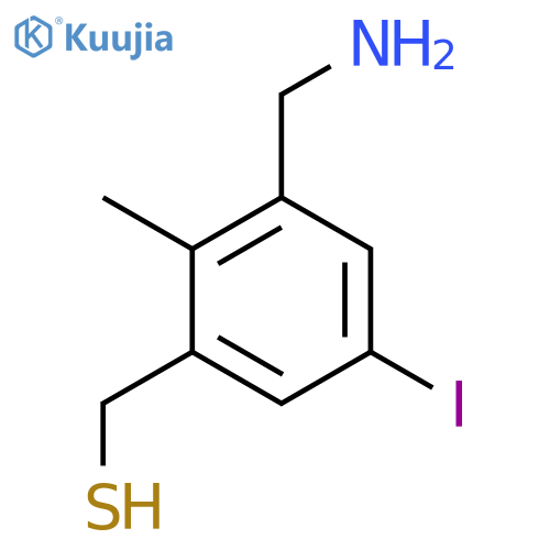 3-(aminomethyl)-5-iodo-2-methylphenylmethanethiol structure